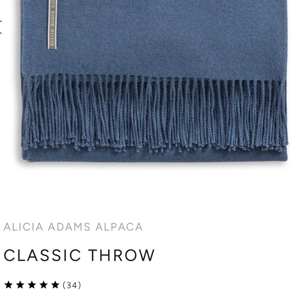 Alicia Adams Alpaca Blue Throw